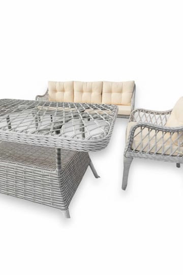 Garden Lounge Set Atelier Del Sofa Hisar 3+1+1 (170 x 78 x 56 cm) Beige - Puutarhakalusteet - Terassiryhmät - Sohvaryhmät ulos
