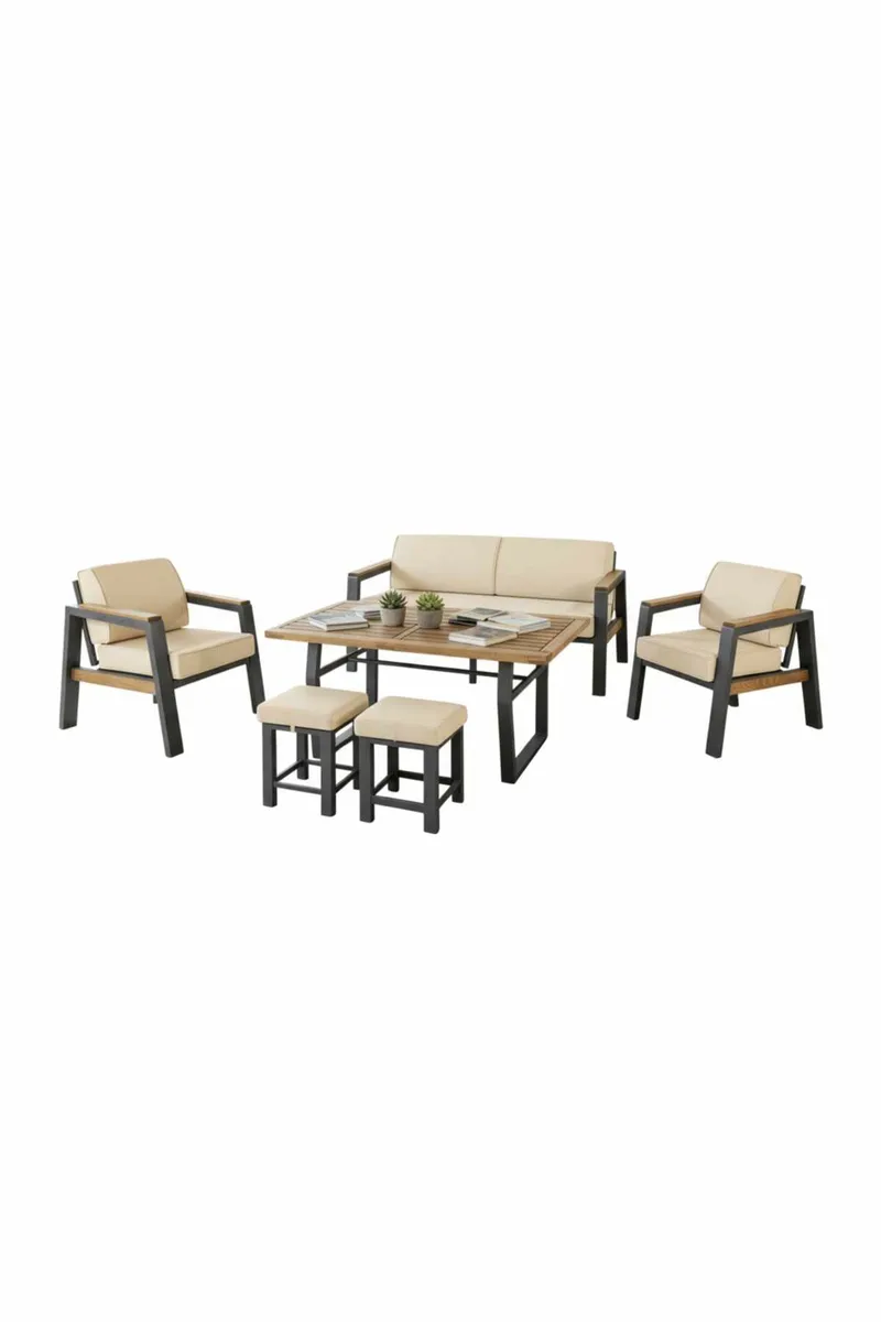 Garden Lounge Set Atelier Del Sofa Leo 3+1+1+2 (170 x 78 x 63 cm) Beige, undefined