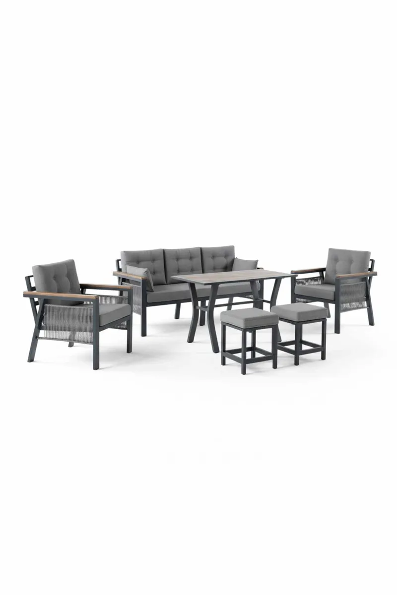 Garden Lounge Set Atelier Del Sofa Lilyum 3+1+1+2 (170 x 78 x 60 cm) Harmaa, undefined