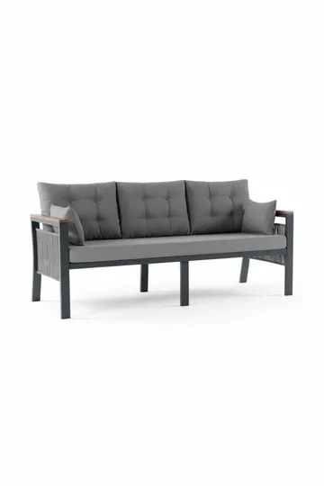 Garden Lounge Set Atelier Del Sofa Lilyum 3+1+1+2 (170 x 78 x 60 cm) Harmaa - Puutarhakalusteet - Terassiryhmät - Sohvaryhmät ulos