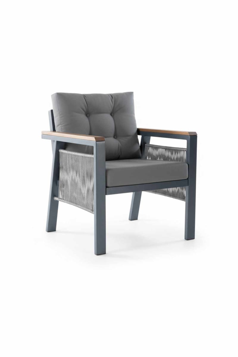 Garden Lounge Set Atelier Del Sofa Lilyum 3+1+1+2 (170 x 78 x 60 cm) Harmaa - Puutarhakalusteet - Terassiryhmät - Sohvaryhmät ulos