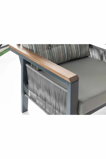 Garden Lounge Set Atelier Del Sofa Lilyum 3+1+1+2 (170 x 78 x 60 cm) Monivärinen - Puutarhakalusteet - Terassiryhmät - Sohvaryhmät ulos