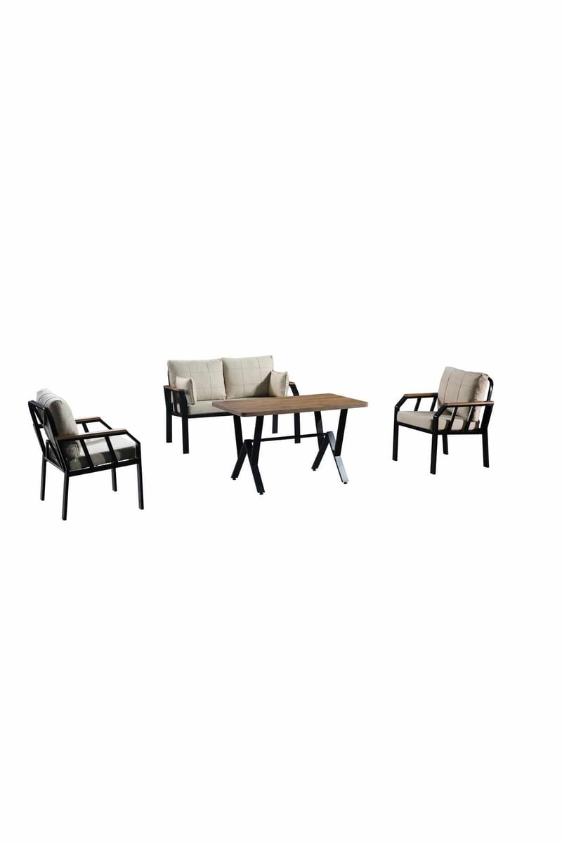 Garden Lounge Set Atelier Del Sofa minkki - Puutarhakalusteet - Terassiryhmät - Sohvaryhmät ulos