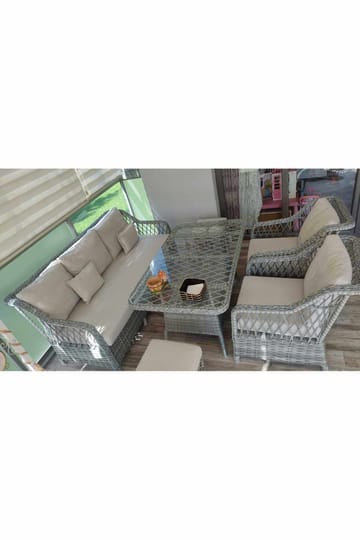 Garden Lounge Set Atelier Del Sofa minkki - Puutarhakalusteet - Terassiryhmät - Sohvaryhmät ulos