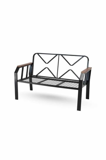 Garden Lounge Set Atelier Del Sofa Musta valkoinen - Puutarhakalusteet - Terassiryhmät - Sohvaryhmät ulos