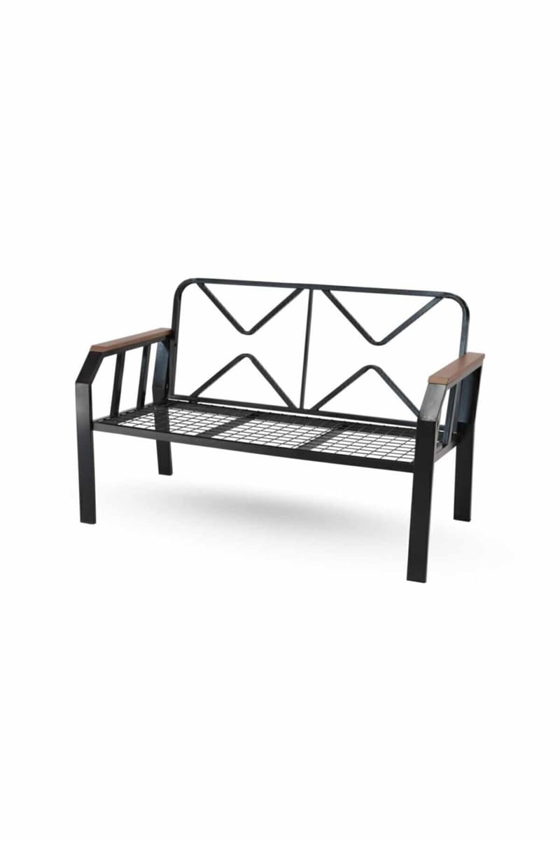 Garden Lounge Set Atelier Del Sofa Musta valkoinen - Puutarhakalusteet - Terassiryhmät - Sohvaryhmät ulos