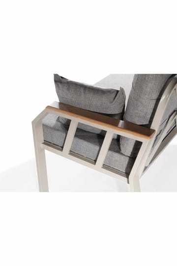 Garden Lounge Set Atelier Del Sofa Nergiz 3+1+1 (200 x 78 x 58 cm) Maidonruskea - Puutarhakalusteet - Terassiryhmät - Sohvaryhmät ulos