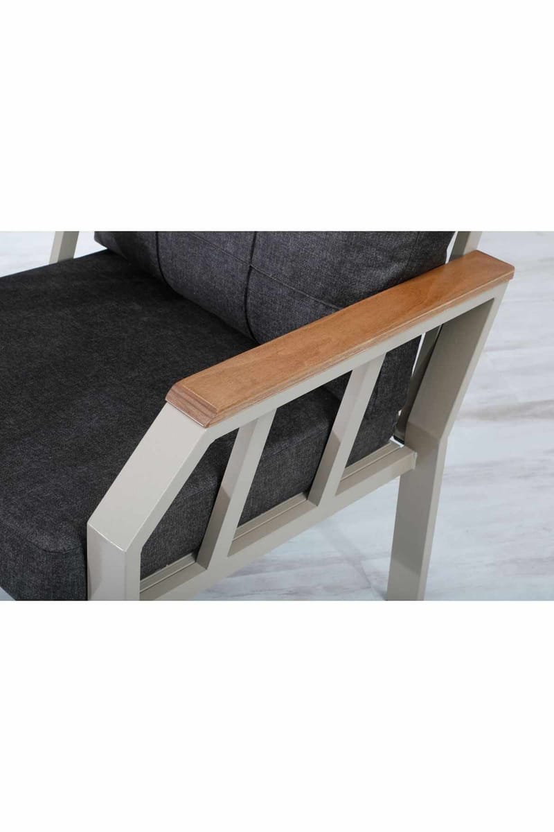Garden Lounge Set Atelier Del Sofa Nergiz 3+1+1 (200 x 78 x 58 cm) Ruskea - Puutarhakalusteet - Terassiryhmät - Sohvaryhmät ulos