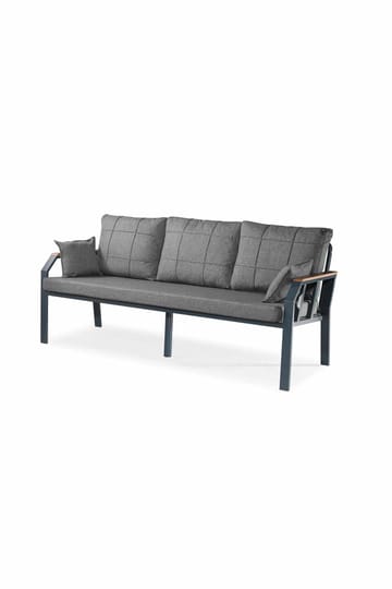 Garden Lounge Set Atelier Del Sofa Nergiz 3+1+1 (200 x 78 x 58 cm) Tummanharmaa - Tummanharmaa - Puutarhakalusteet - Terassiryhmät - Sohvaryhmät ulos