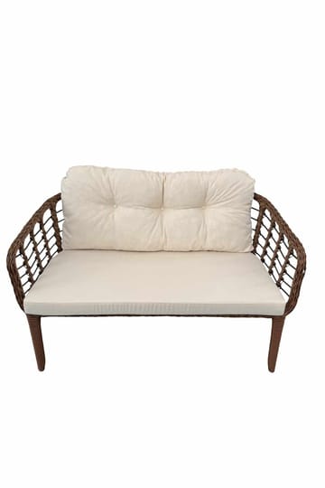 Garden Lounge Set Atelier Del Sofa Ruskea kerma - Puutarhakalusteet - Terassiryhmät - Sohvaryhmät ulos