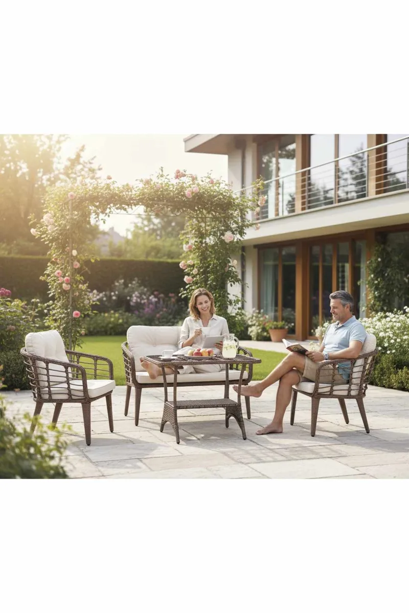 Garden Lounge Set Atelier Del Sofa Ruskea kerma, undefined