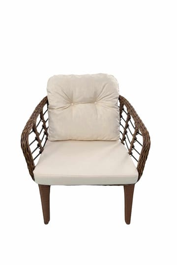 Garden Lounge Set Atelier Del Sofa Ruskea kerma - Puutarhakalusteet - Terassiryhmät - Sohvaryhmät ulos