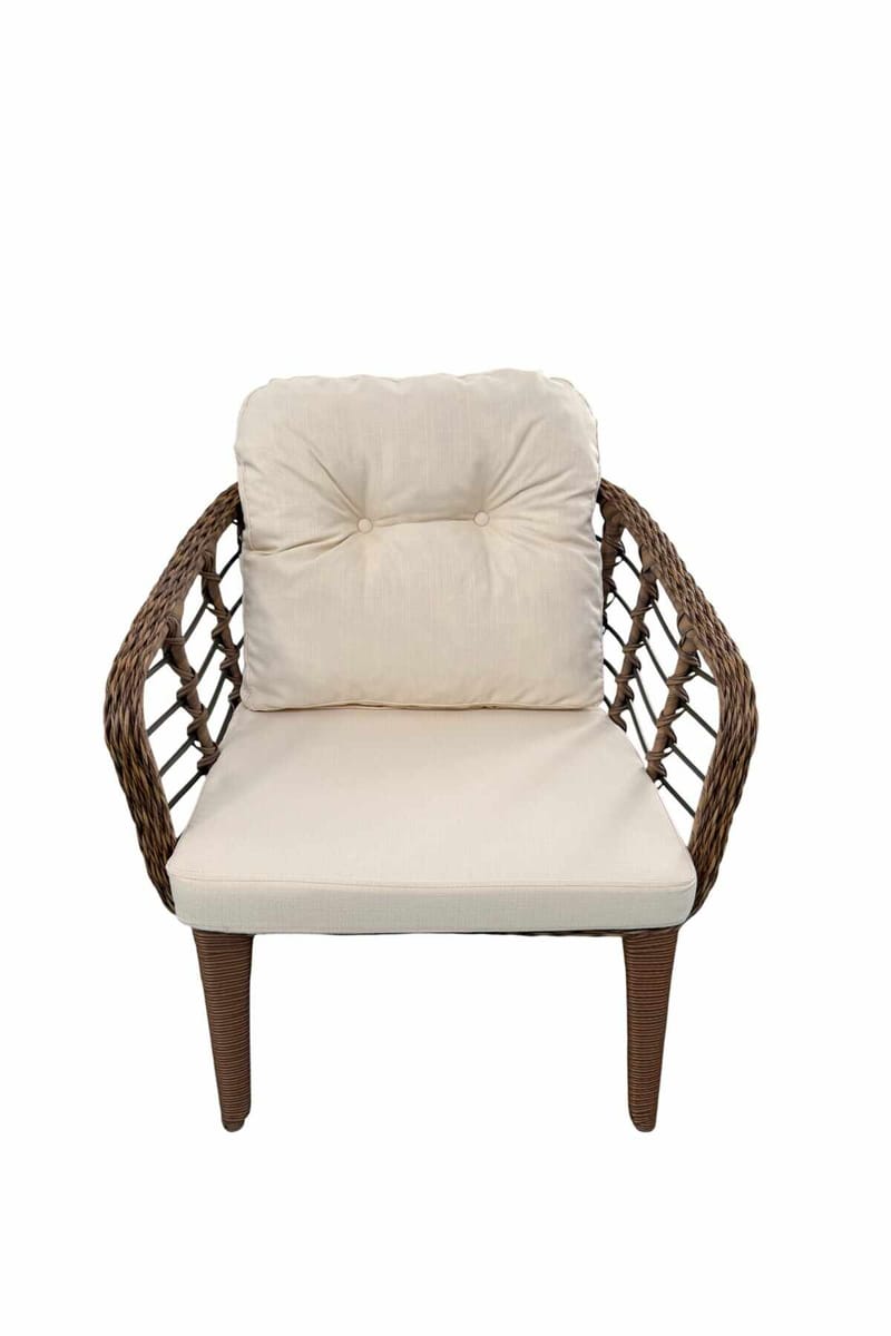 Garden Lounge Set Atelier Del Sofa Ruskea kerma - Puutarhakalusteet - Terassiryhmät - Sohvaryhmät ulos