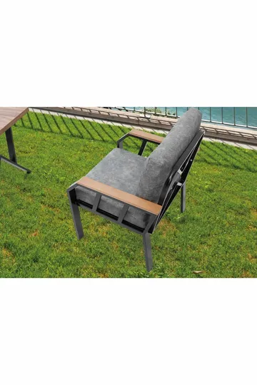 Garden Lounge Set Atelier Del Sofa Tummanharmaa - Tummanharmaa - Puutarhakalusteet - Terassiryhmät - Sohvaryhmät ulos