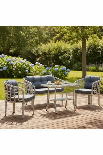 Garden Lounge Set Atelier Del Sofa Tummanharmaa - Tummanharmaa - Puutarhakalusteet - Terassiryhmät - Sohvaryhmät ulos
