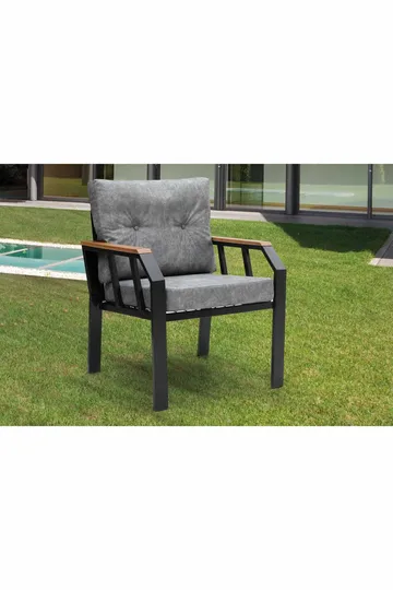 Garden Lounge Set Atelier Del Sofa Tummanharmaa - Tummanharmaa - Puutarhakalusteet - Terassiryhmät - Sohvaryhmät ulos