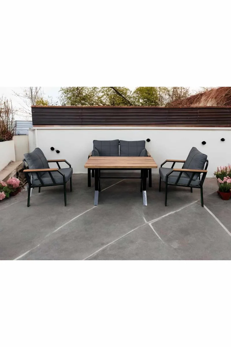 Garden Lounge Set Atelier Del Sofa Tummansininen - Puutarhakalusteet - Terassiryhmät - Sohvaryhmät ulos