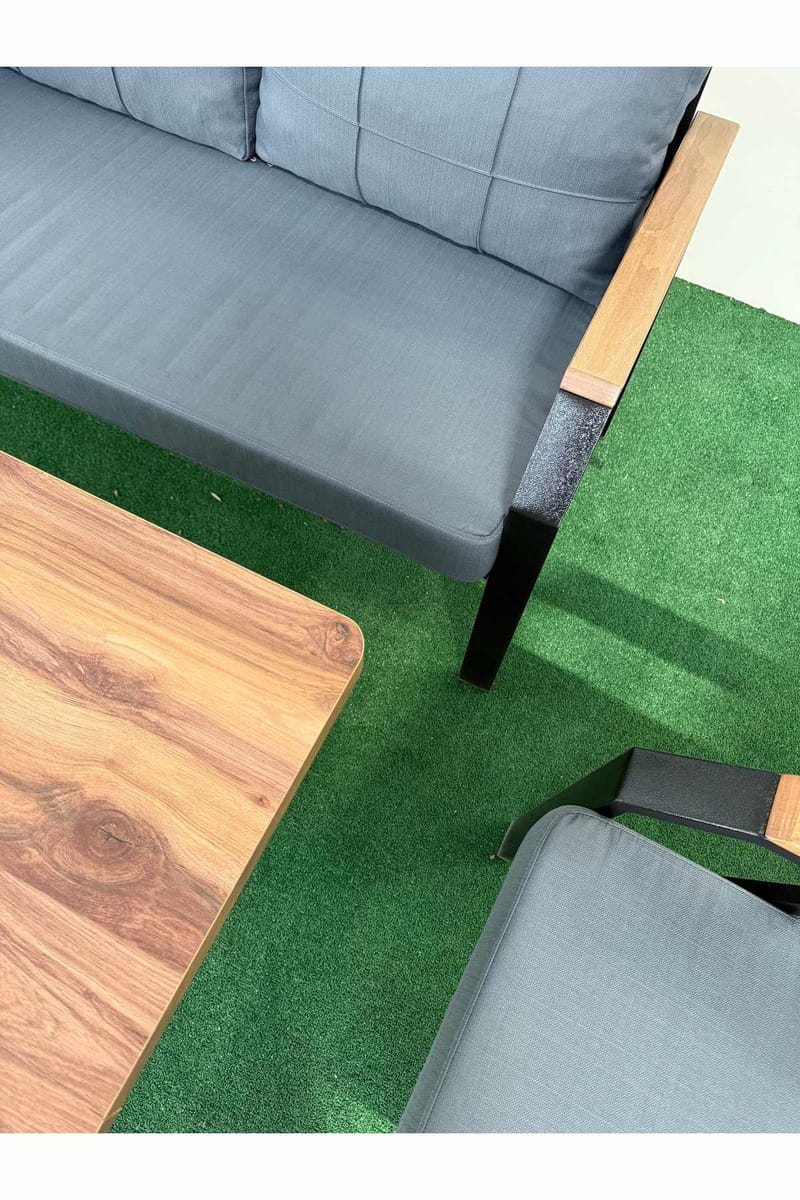 Garden Lounge Set Atelier Del Sofa Tummansininen - Puutarhakalusteet - Terassiryhmät - Sohvaryhmät ulos