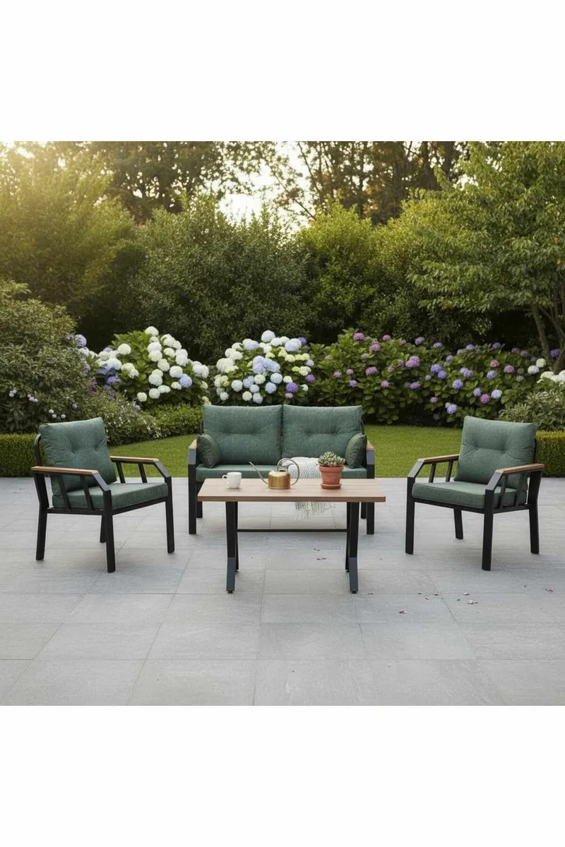 Garden Lounge Set Atelier Del Sofa Vihreä musta, undefined