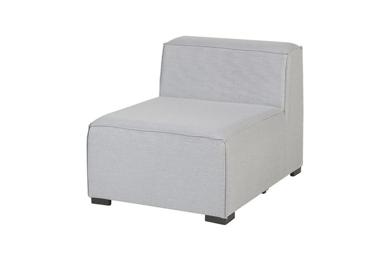 Hörnsoffa med fotpall Beliani Arezzo Beige/svart, Högervänd Grey, Black Left-faced - Puutarhakalusteet - Terassiryhmät - Terassisohvat