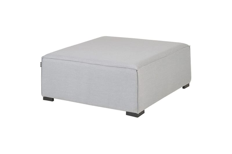 Hörnsoffa med fotpall Beliani Arezzo Beige/svart, Högervänd Grey, Black Left-faced - Puutarhakalusteet - Terassiryhmät - Terassisohvat