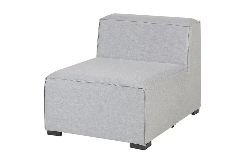 Hörnsoffa med fotpall Beliani Arezzo Beige/svart, Högervänd Grey, Black Right-faced - Puutarhakalusteet - Terassiryhmät - Terassisohvat