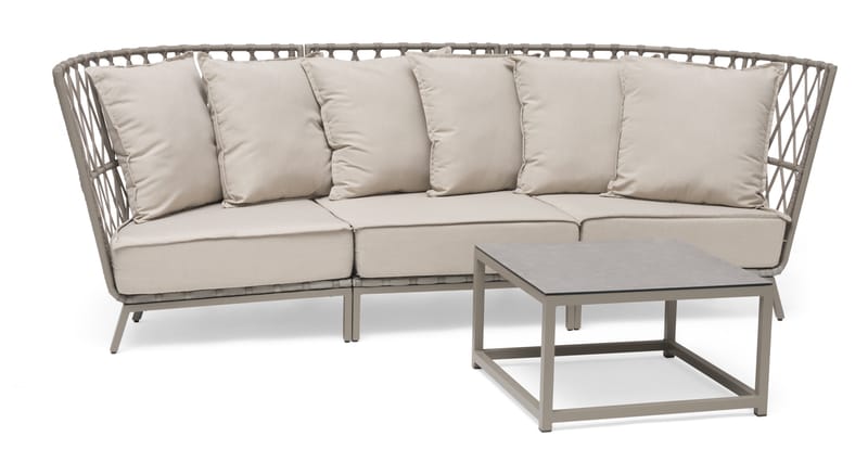 Hillerstorp Jet Set loungesohva 3-istuttava - Beige - Puutarhakalusteet - Terassiryhmät - Terassisohvat