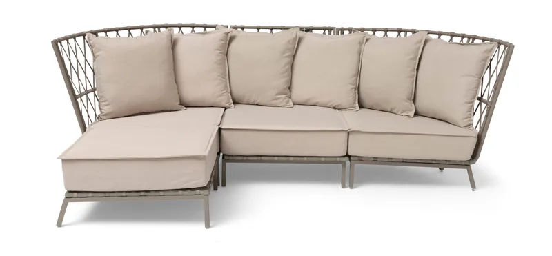 Hillerstorp Jet Set loungesohva 3-istuttava - Beige - Puutarhakalusteet - Terassiryhmät - Terassisohvat