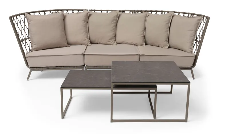 Hillerstorp Jet Set loungesohva 3-istuttava - Beige - Puutarhakalusteet - Terassiryhmät - Terassisohvat
