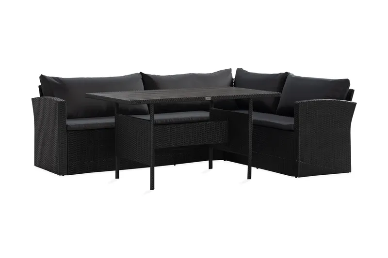 James Light Sohvaryhmä 5-istuttava - Musta - Puutarhakalusteet - Terassiryhmät - Sohvaryhmät ulos
