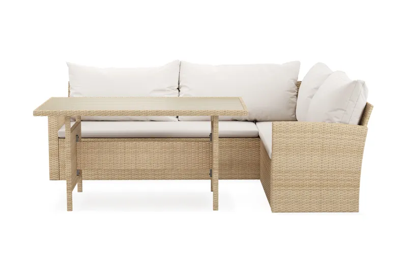 James Light Sohvaryhmä Ulkokäyttöön 5-istuttava – Oikea - Beige - Puutarhakalusteet - Terassiryhmät - Sohvaryhmät ulos