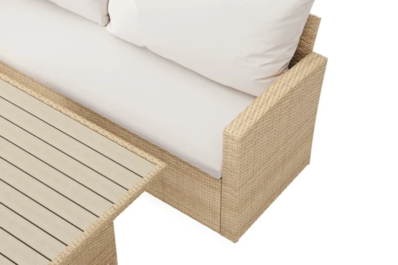 James Light Sohvaryhmä Ulkokäyttöön 5-istuttava – Vasen - Beige - Puutarhakalusteet - Terassiryhmät - Sohvaryhmät ulos