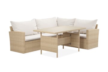 James Light ulkosohvaryhmä 5-istuttava – oikea - Beige - Puutarhakalusteet - Terassiryhmät - Sohvaryhmät ulos