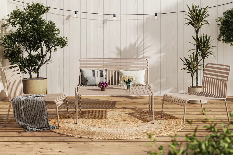 Jarva Sohvaryhmä - Ruskeanharmaa - Puutarhakalusteet - Terassiryhmät - Sohvaryhmät ulos