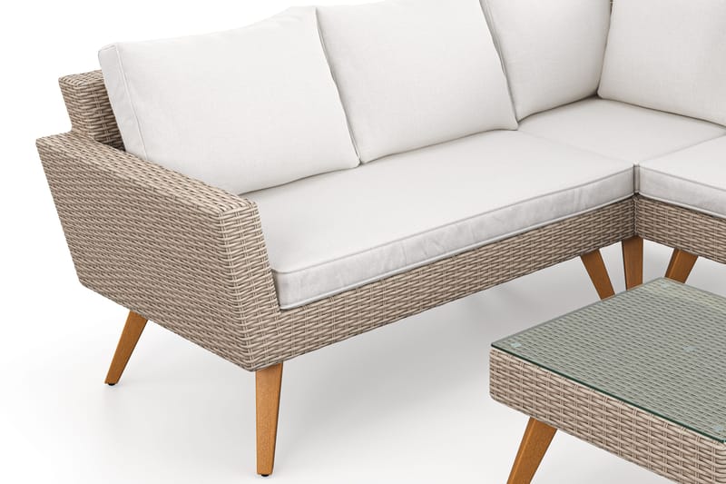 Karlskrona Lounge-ryhmä Ulkokäyttöön - Ruskea - Puutarhakalusteet - Terassiryhmät - Sohvaryhmät ulos