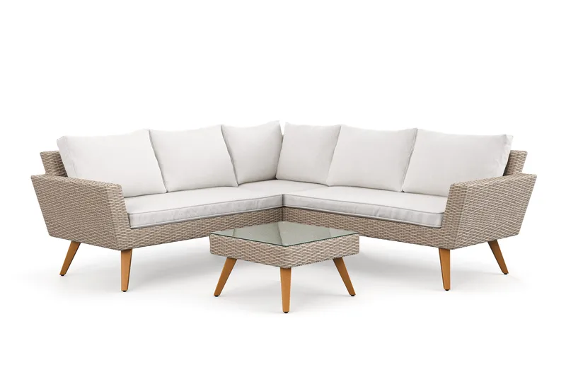 Karlskrona lounge-ryhmä ulkokäyttöön, Ruskea