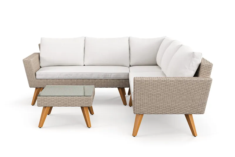 Karlskrona Lounge-ryhmä Ulkokäyttöön - Ruskea - Puutarhakalusteet - Terassiryhmät - Sohvaryhmät ulos