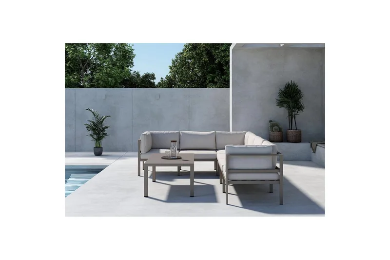 Kulmasohva 3+3 Copacabana - Ruskea - Puutarhakalusteet - Terassiryhmät - Sohvaryhmät ulos