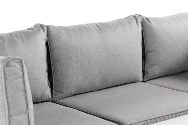 Kulmasohva Ariany - Valkoinen/Harmaa - Puutarhakalusteet - Terassiryhmät - Terassisohvat