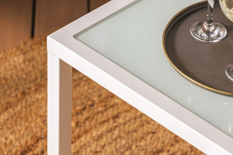 Kulmasohva Ariany - Valkoinen/Harmaa - Puutarhakalusteet - Terassiryhmät - Terassisohvat