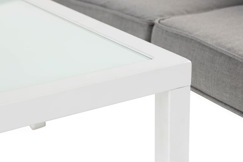 Kulmasohva Ariany - Valkoinen/Harmaa - Puutarhakalusteet - Terassiryhmät - Terassisohvat