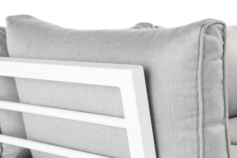 Kulmasohva Ariany - Valkoinen/Harmaa - Puutarhakalusteet - Terassiryhmät - Terassisohvat