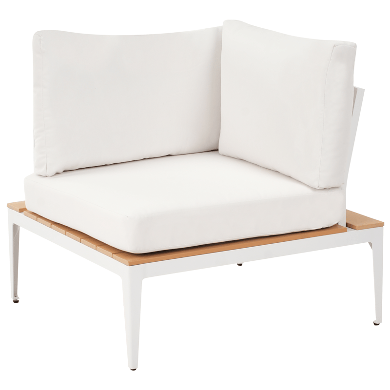 Kulmasohva ulos pöydällä 5-istuttava Positano - Valkoinen/Ruskea - Puutarhakalusteet - Terassiryhmät - Sohvaryhmät ulos