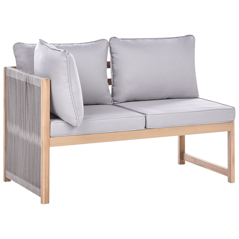 Kulmasohva ulos pöydällä 3-istuttava Arabba vasenkätinen akaasiapuu - Ruskea/Harmaa - Puutarhakalusteet - Terassiryhmät - Sohvaryhmät ulos