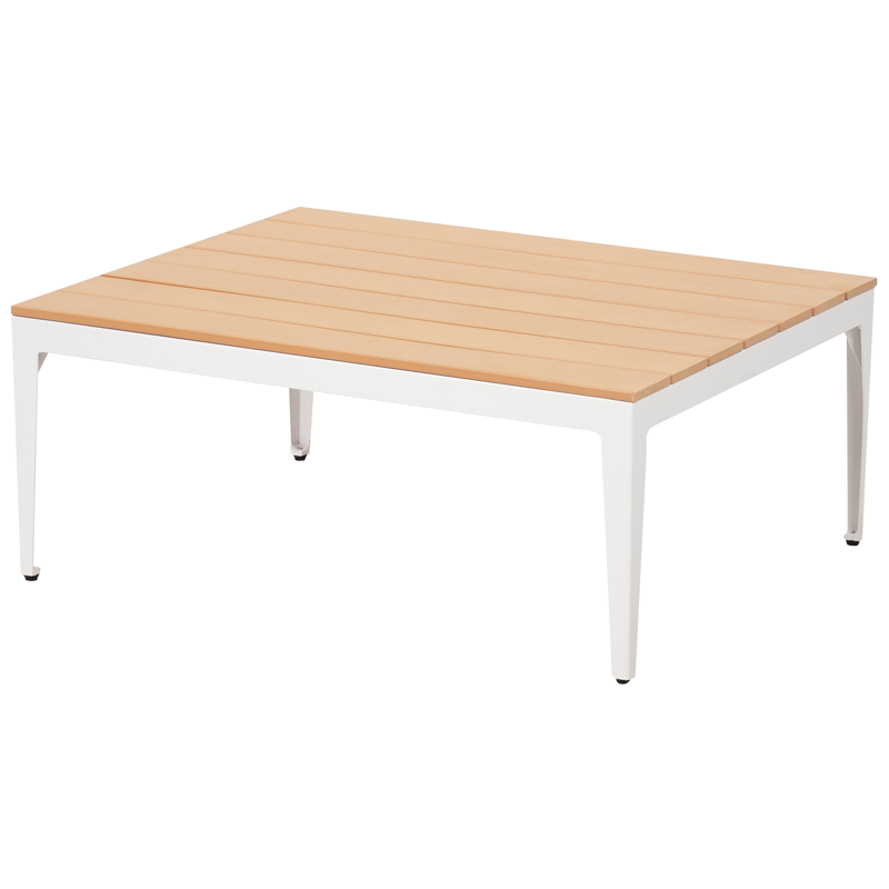 Kulmasohva ulos pöydällä 5-istuttava Positano - Valkoinen/Ruskea - Puutarhakalusteet - Terassiryhmät - Sohvaryhmät ulos