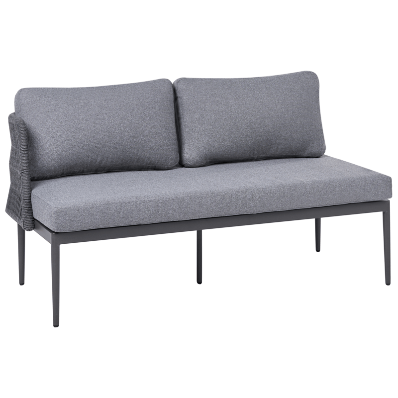 Kulmasohva ulos pöydällä 3-istuttava Leffe vasenkätinen - Harmaa - Puutarhakalusteet - Terassiryhmät - Sohvaryhmät ulos