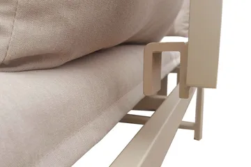 Lainelle 4-istuttava sohvaryhmä parvekkeelle ja terassille, beiget pehmusteet - Beige - Puutarhakalusteet - Terassiryhmät - Sohvaryhmät ulos