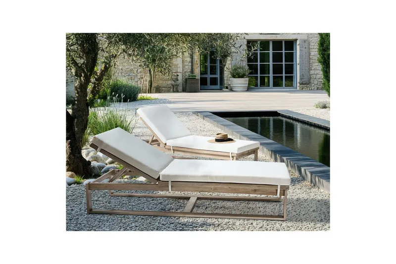 Lepotuoli Azzanello 2 kpl sarja - Puutarhakalusteet - Puutarhatuoli - Aurinkosänky & aurinkovaunu