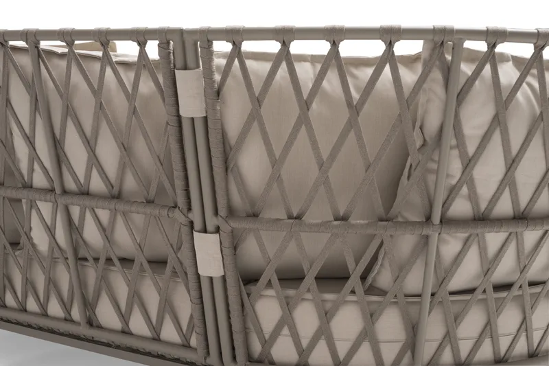 Lounge-sohva Hillerstorp Jet Set 3-istuttava - Beige - Puutarhakalusteet - Terassiryhmät - Terassisohvat