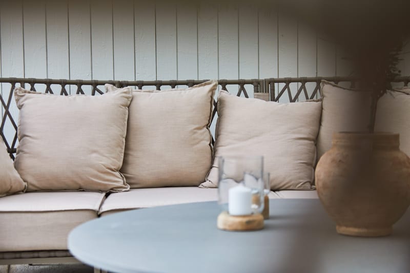 Lounge-sohva Hillerstorp Jet Set 3-istuttava - Beige - Puutarhakalusteet - Terassiryhmät - Terassisohvat